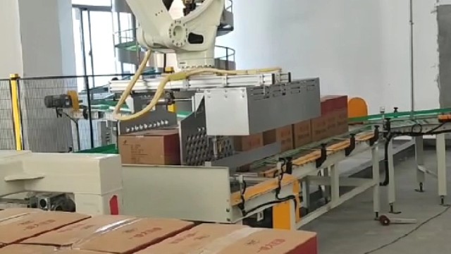 箱装大豆油码垛机#纸箱码垛#码垛机器人#码垛机械手