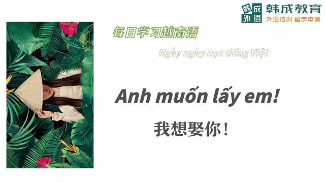 我想娶你！越南语