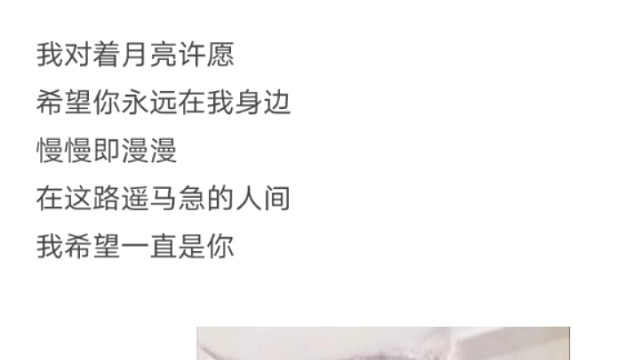 我对着月亮许愿