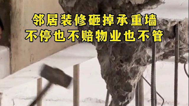 楼下装修砸承重墙，业主能否求助物业？