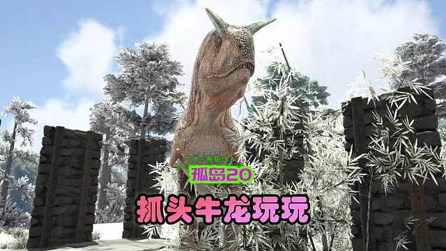 方舟生存进化 孤岛20 抓头牛龙，三废之一翻身了？