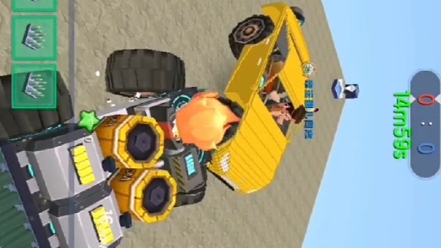 迷你世界：把人撞下去；鲲亿和幸运蛋儿。