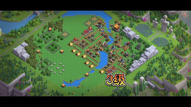 野蛮人兵营3级阵型，最佳防守4次#部落冲突#部落冲突阵型