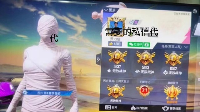 不想努力上分的来。我帮你