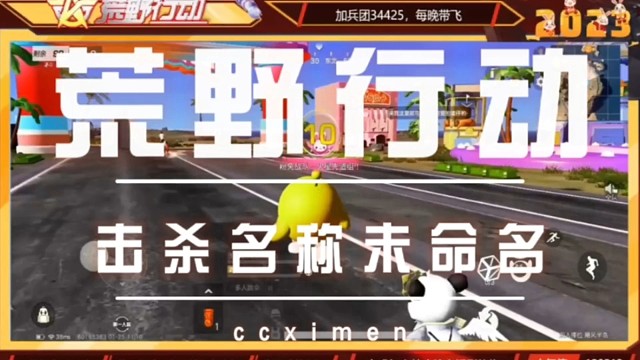 荒野行动主播西门本轮击杀未命名