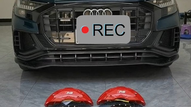 奥迪Q8改装刹车前十活塞卡钳，阿基波罗