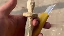 为迎接大外甥出生舅舅手工自制花椒木磨牙棒