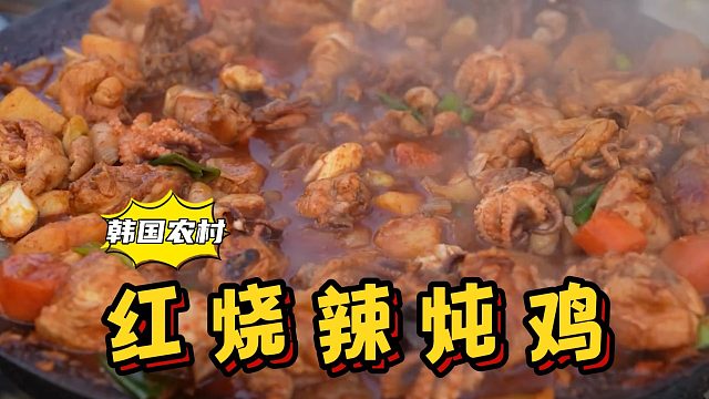 鸡肉里加入土豆和胡萝卜，最后加入小章鱼不停翻炒，味道太香了！