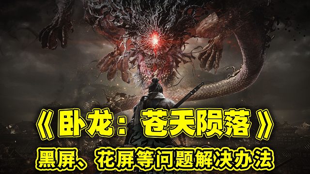 《卧龙：苍天陨落》黑屏、花屏等问题保姆解决教程