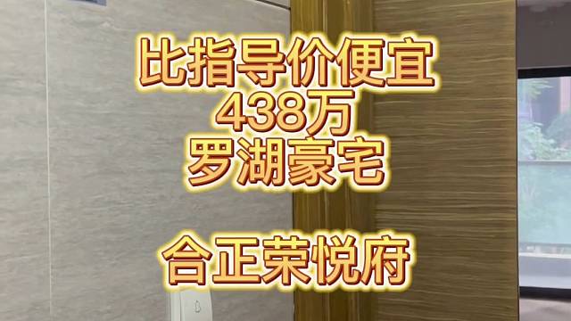 比指导价便宜
438万
罗湖豪宅
合正荣悦府