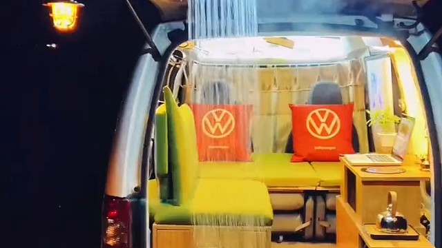 我这房车不孬吧，准备洗个澡[气球]