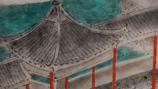 水落竹院翠英发
黛瓦皑墙痩石花
心事都随春风去
叶底清流逐年华

倞