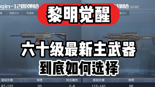 黎明觉醒：六十级主武器，野牛与连喷到底如何选择！