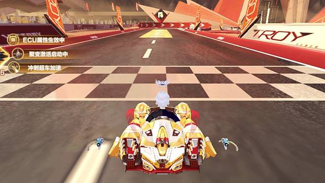 QQ飞车手游新图《熔炉角斗场》国服记录跑法