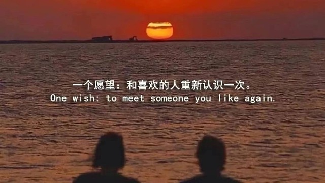 一个愿望：“和喜欢的人重新认识一次”