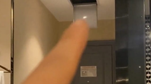 酒店房间天花板突然掉下一只猫，猫师傅来检查管路的