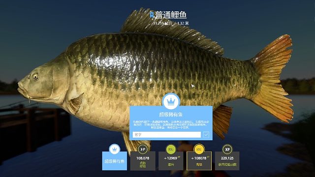 琥珀湖。蓝普鲤