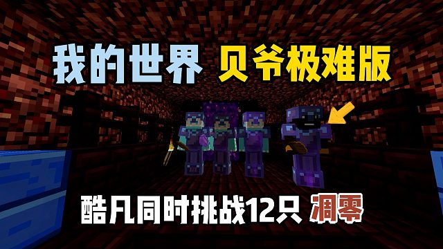 我的世界贝爷极难版：酷凡同时挑战12只调零！