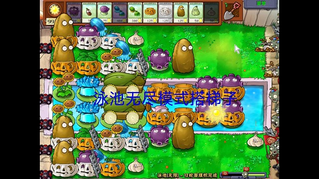 植物大战僵尸电脑版无尽模式搭梯子