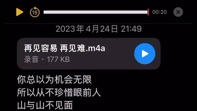 再见容易再见难