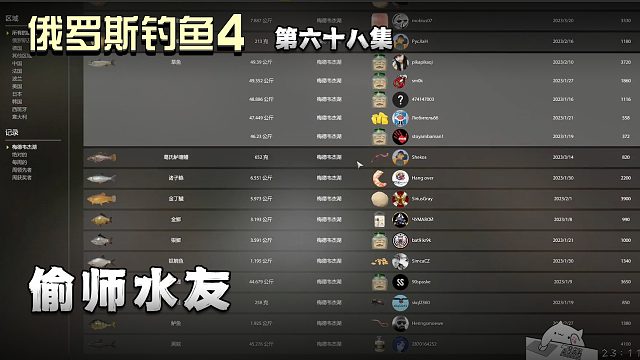 俄罗斯钓鱼4第六十八集：偷师水友