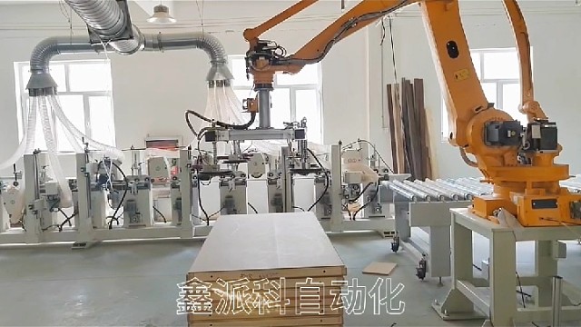吸盘式机械手板材码垛案例#码垛机#板材码垛