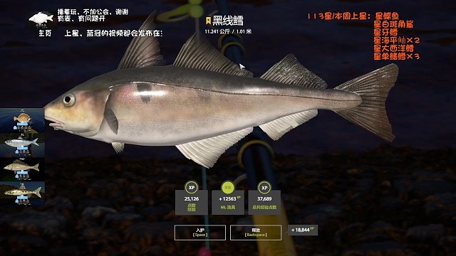 34图–星黑线鳕（114星）