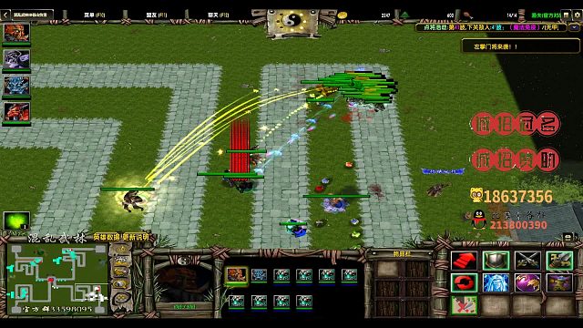 【KK对战】魔兽争霸3：混乱武林·点将浩劫·阿青玩法（1）日常搭配