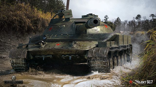 坦克世界907工程1.43W标伤（伤害 协助）超级大魔王系列视野配件细节打法分享篇！