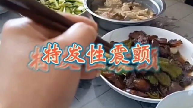加菜吃饭手抖