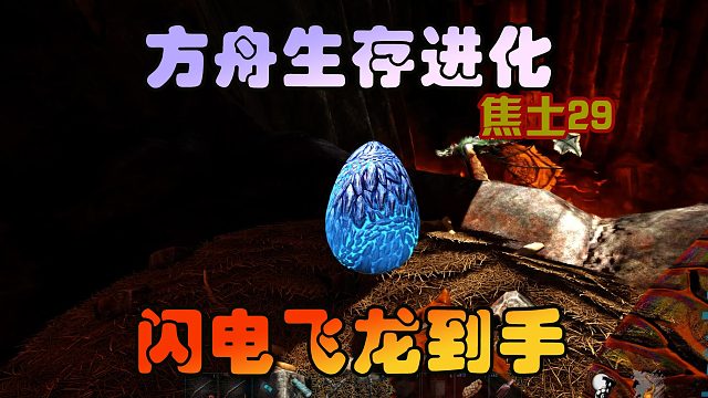 方舟生存进化焦土29偷蛋成功，获得闪电飞龙
