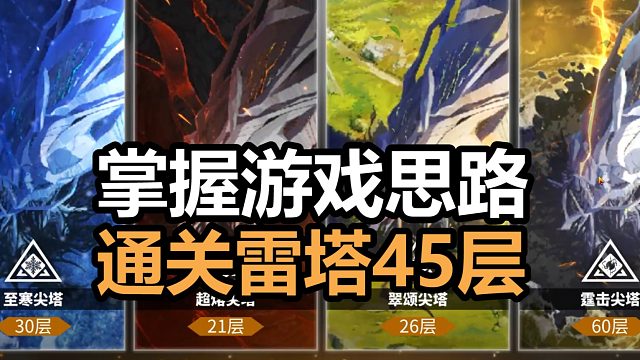 白夜極光掌握游戲思路，破解雷塔45層