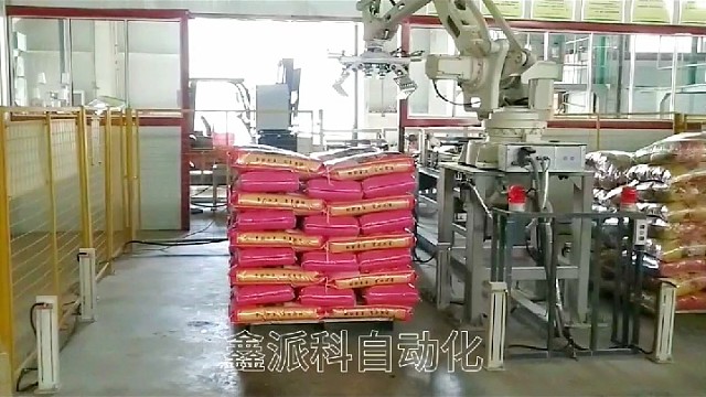 双工位码垛机器人，可根据不同产品自动分类码垛作业。#码垛机#码垛机厂家