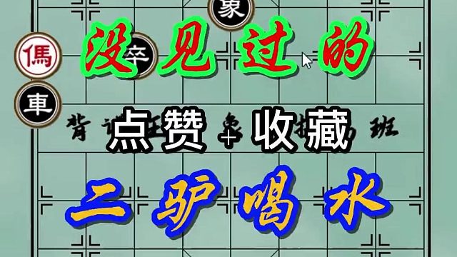 背谱王子【象棋】：残局，不一样的二驴喝水