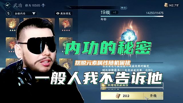 揭露内功升级元素属性随机的秘密，一般人我不告诉他