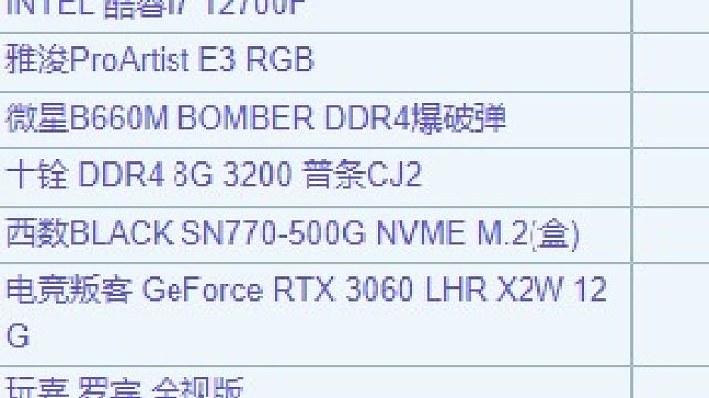 江苏小周的直播回放12700F 3060