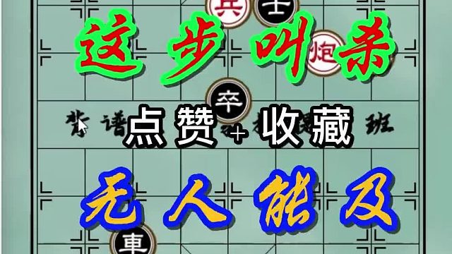 背谱王子【象棋】：这步叫杀，无人能及