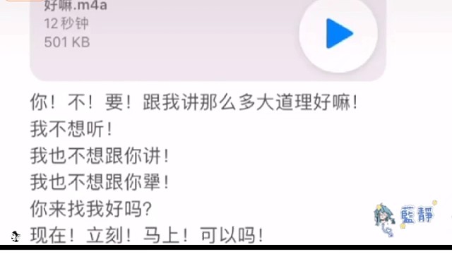 你!不！要！跟我讲那么多的大道理好吗！