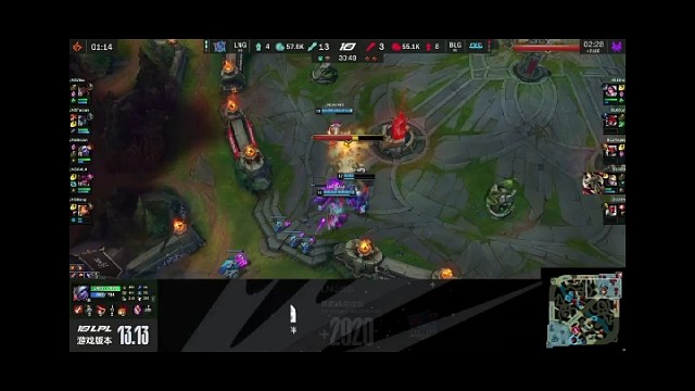 LNG大龙团战胜利，顺势中路推进，Scout崔丝塔娜TP偷家，拿下比赛胜利