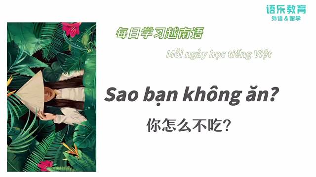 南宁语乐教育(原韩成教育）越南语培训每日一句