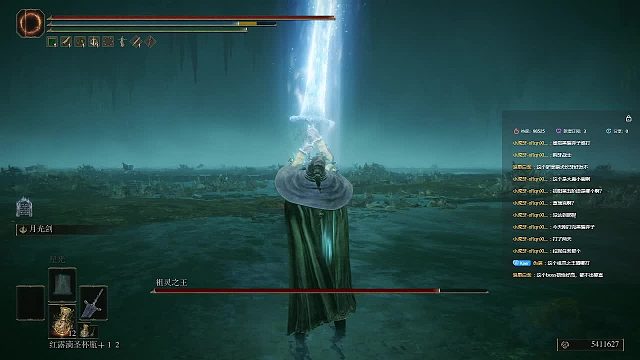 【沐】战技篇5-暗月流5祖灵王（全程近战重攻剑身触怪单下最高伤害叠冰）