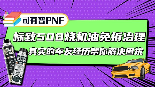 标致508烧机油如何采用PNF技术修复剂解决问题