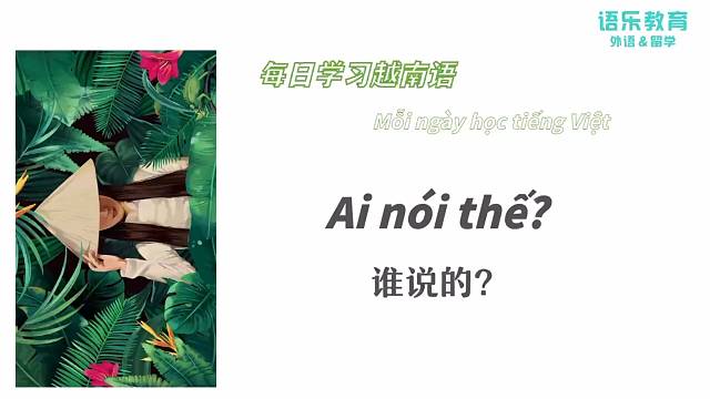 南宁语乐教育(原韩成教育)越南语培训每日一句