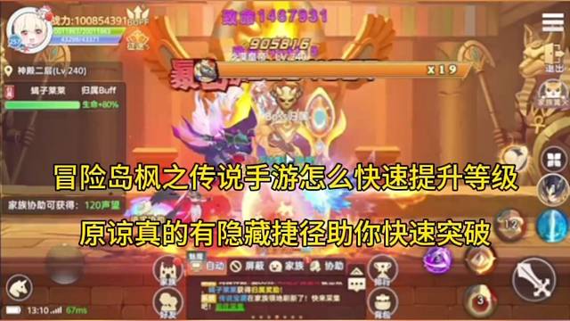 冒险岛枫之传说手游怎么快速提示等级？原来真有捷径！