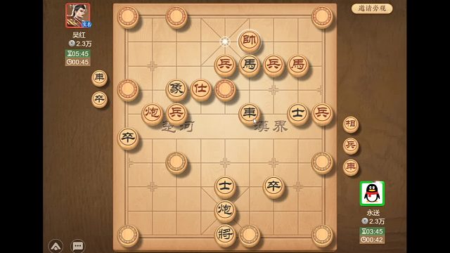 开局后对手的每一招都被我化解，后续错误应对我的攻击，导致输棋