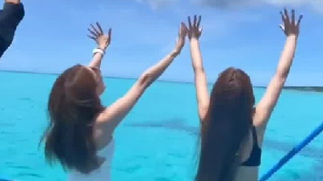 全景运动相机扔到海里的瞬间