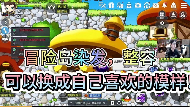 冒险岛染发，整容！
可以换成自己喜欢的模样！