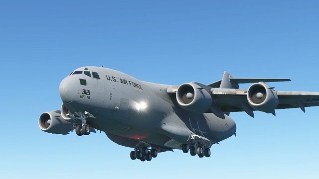 C-17運輸機降落阿拉斯加錫特卡機場
