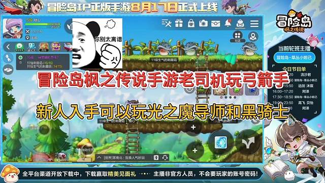 《冒险岛枫之传说》老司机就玩弓箭手，新人可以玩黑骑或光之魔导师