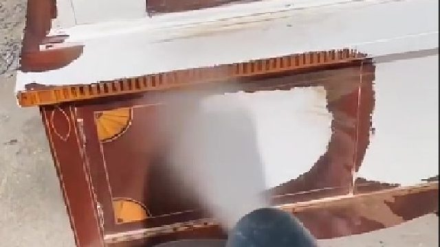 喷砂去除木家具上的漆，看完就两个字，过瘾